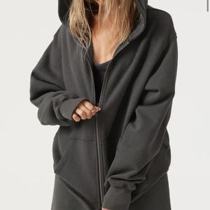 Joah Brown Zip Hoodie
